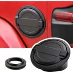 Gas Cap Cover Fuel Tank Door for 2018-2023 2024 Jeep Wrangler JL JLU 2/4 Door